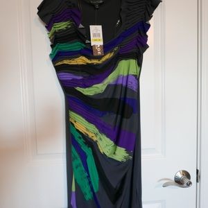 Rampage grey/multi with ruching along sides